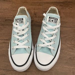 Light Blue Low Top Converse